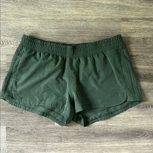 Adidas Green Athletic Shorts Lightweight Elastic Waist